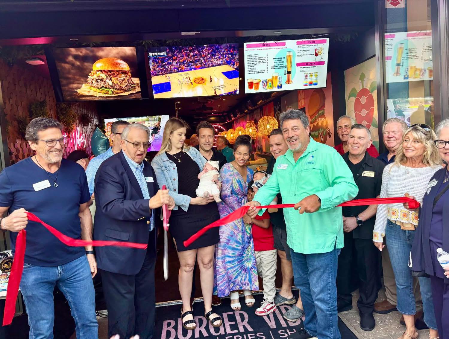 Randy Strauss at a ribbon cutting for a local restaurant