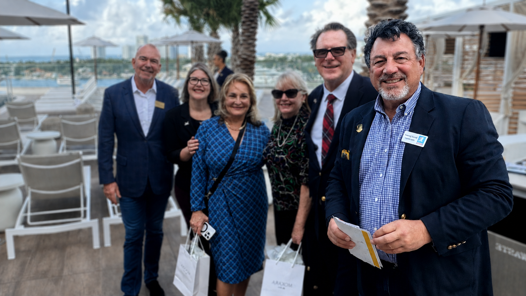 Randy Strauss at a community event with supporters